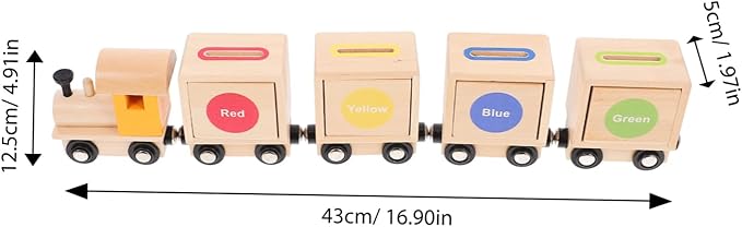 Tren magnético de madera para aprendizaje
